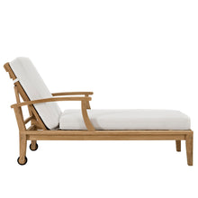 Load image into Gallery viewer, Marina Outdoor Patio Teak Single Chaise by Modway
