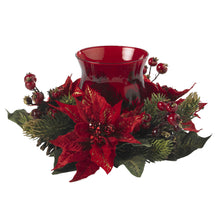 Load image into Gallery viewer, Poinsettia & Berry Candelabrum