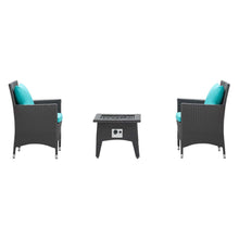 Load image into Gallery viewer, Convene 3 Piece Set Outdoor Patio with Fire Pit by Modway