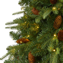 Load image into Gallery viewer, 8' Wellington Spruce 'Natural Look' Artificial Christmas Tree w/ 550 Clear LED