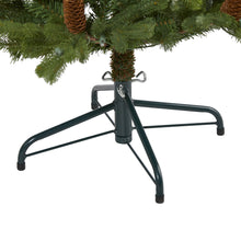 Load image into Gallery viewer, 4' Yukon Mountain Fir Artificial Christmas Tree w/ 100 Clear Lights, Pine Cones