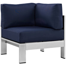 Load image into Gallery viewer, Shore 6 Piece Outdoor Patio Aluminum Sectional Sofa Set by Modway