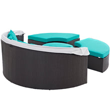 Load image into Gallery viewer, Quest Outdoor Patio Wicker Rattan Canopy Sectional Daybed by Modway