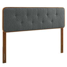 Load image into Gallery viewer, Collins Tufted Fabric and Wood King Headboard by Modway