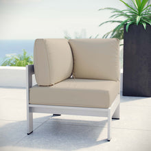 Load image into Gallery viewer, Shore Outdoor Patio Aluminum Corner Sofa by Modway