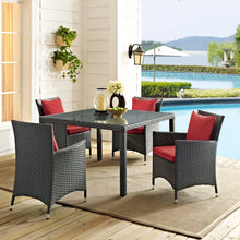 Load image into Gallery viewer, Sojourn 4 Piece Outdoor Patio Sunbrella¨ Dining Set by Modway
