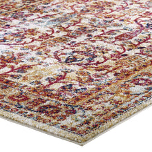 Load image into Gallery viewer, Entourage Jessa Distressed Vintage Floral Lattice 8x10 Area Rug by Modway