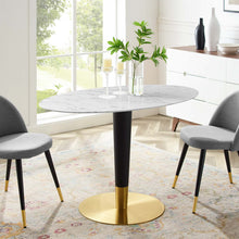 Load image into Gallery viewer, Zinque 48" Oval Artificial Marble Dining Table by Modway