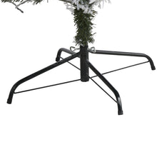 Load image into Gallery viewer, 7' Flocked White River Mountain Pine Artificial Christmas Tree w/ Pinecones
