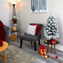 Load image into Gallery viewer, 3' Flocked West Virginia Fir Artificial Christmas Tree with 50 Clear LED Lights