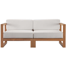 Load image into Gallery viewer, Upland 2-Piece Outdoor Patio Teak Wood Sectional Sofa Loveseat by Modway