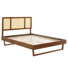 Load image into Gallery viewer, Kelsea Cane and Wood Full Platform Bed With Angular Legs by Modway