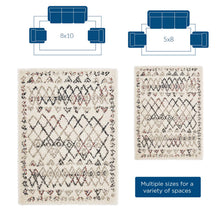 Load image into Gallery viewer, Skadi Rainbow Diamond Shag Area Rug in Multicolor