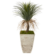 Load image into Gallery viewer, 44" Pony Tail Palm Artificial Plant in Country White Planter