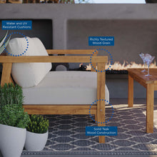 Load image into Gallery viewer, Bayport Outdoor Patio Teak Wood 2-Seater Loveseat by Modway