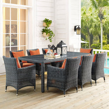 Load image into Gallery viewer, Summon 9 Piece Outdoor Patio Sunbrella¨ Dining Set by Modway
