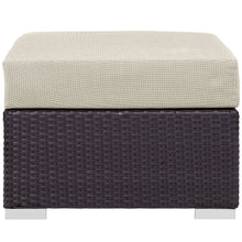 Load image into Gallery viewer, Convene Outdoor Patio Fabric Square Ottoman by Modway