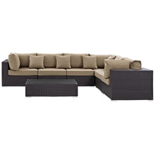 Load image into Gallery viewer, Convene 7 Piece Outdoor Patio Sectional Set by Modway