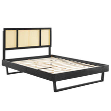 Load image into Gallery viewer, Kelsea Cane and Wood Full Platform Bed With Angular Legs by Modway