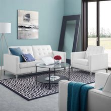 Load image into Gallery viewer, Loft Tufted Upholstered Faux Leather Loveseat and Armchair Set by Modway