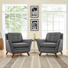 Load image into Gallery viewer, Beguile 2 Piece Upholstered Fabric Living Room Set by Modway