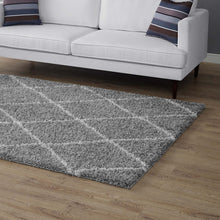 Load image into Gallery viewer, Toryn Diamond Lattice 5x8 Shag Area Rug by Modway