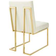Load image into Gallery viewer, Privy Gold Stainless Steel Performance Velvet Dining Chair Set of 2 by Modway