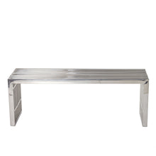 Load image into Gallery viewer, Gridiron Medium Stainless Steel Bench by Modway