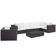 Load image into Gallery viewer, Convene 7 Piece Outdoor Patio Sectional Set by Modway