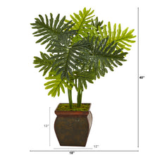 Load image into Gallery viewer, 40" Philodendron Artificial Plant in Decorative Planter (Real Touch)