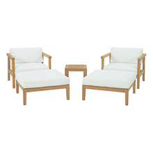 Load image into Gallery viewer, Bayport 5 Piece Outdoor Patio Teak Set by Modway