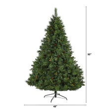 Load image into Gallery viewer, 7.5' West Virginia Full Bodied Mixed Pine Artificial Christmas Tree w/ 600 LED