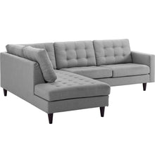 Load image into Gallery viewer, Empress 2 Piece Upholstered Fabric Left Facing Bumper Sectional by Modway
