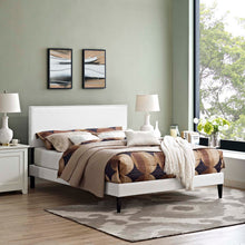 Load image into Gallery viewer, Macie Vinyl Full Platform Bed with Squared Tapered Legs by Modway