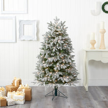 Load image into Gallery viewer, 5' Flocked Colorado Mountain Fir Artificial Christmas Tree