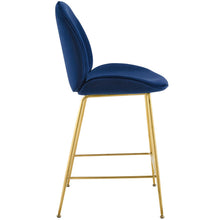 Load image into Gallery viewer, Scoop Gold Stainless Steel Leg Performance Velvet Counter Stool by Modway