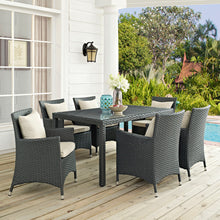 Load image into Gallery viewer, Sojourn 7 Piece Outdoor Patio Sunbrella¨ Dining Set by Modway