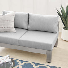 Load image into Gallery viewer, Shore Sunbrella¨ Fabric Aluminum Outdoor Patio Left-Arm Loveseat by Modway