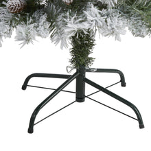 Load image into Gallery viewer, 4' Flocked White River Mountain Pine Artificial Christmas Tree w/ Pinecones