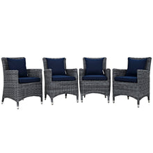 Load image into Gallery viewer, Summon 4 Piece Outdoor Patio Sunbrella¨ Dining Set by Modway