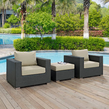 Load image into Gallery viewer, Sojourn 3 Piece Outdoor Patio Sunbrella¨ Sectional Set by Modway