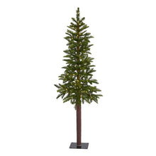 Load image into Gallery viewer, 5' Alaskan Alpine Artificial Christmas Tree with 100 Clear Microdot