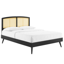 Load image into Gallery viewer, Sierra Cane and Wood King Platform Bed With Splayed Legs by Modway
