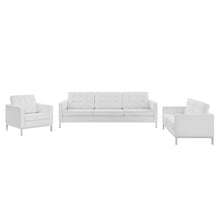 Load image into Gallery viewer, Loft 3 Piece Tufted Upholstered Faux Leather Set by Modway