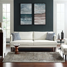 Load image into Gallery viewer, Enye Distressed Vintage Floral Lattice 8x10 Area Rug by Modway