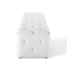 Load image into Gallery viewer, Amour 72" Tufted Button Entryway Faux Leather Bench by Modway