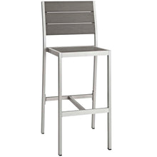 Load image into Gallery viewer, Shore Outdoor Patio Aluminum Armless Bar Stool Set of 2 by Modway