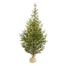 Load image into Gallery viewer, 5' Fraser Fir "Natural Look" Artificial Christmas Tree w 200 Clear LED Lights