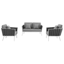 Load image into Gallery viewer, Stance 3 Piece Outdoor Patio Aluminum Sectional Sofa Set by Modway