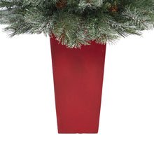 Load image into Gallery viewer, 44' Snowed French Alps Mountain Pine Artificial Christmas Tree w/ 135 Bendable